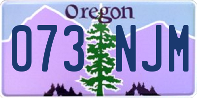 OR license plate 073NJM