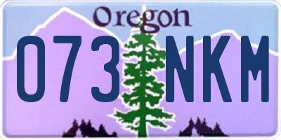 OR license plate 073NKM