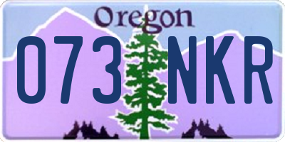 OR license plate 073NKR