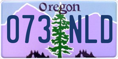 OR license plate 073NLD