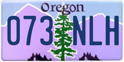 OR license plate 073NLH