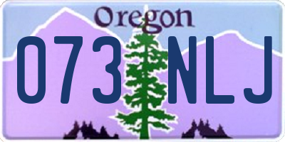 OR license plate 073NLJ
