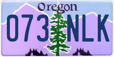OR license plate 073NLK