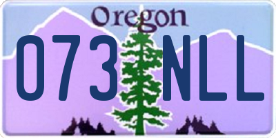 OR license plate 073NLL