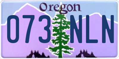 OR license plate 073NLN