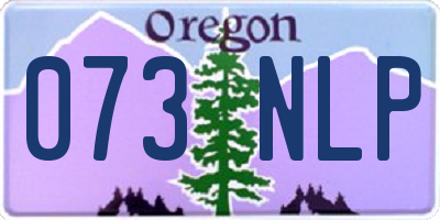 OR license plate 073NLP