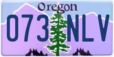OR license plate 073NLV