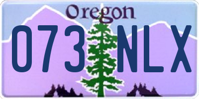 OR license plate 073NLX