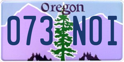 OR license plate 073NOI