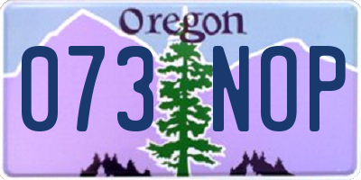 OR license plate 073NOP