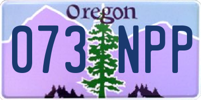 OR license plate 073NPP