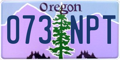 OR license plate 073NPT