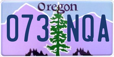 OR license plate 073NQA