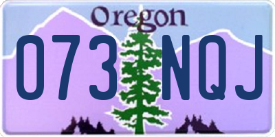 OR license plate 073NQJ