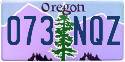 OR license plate 073NQZ