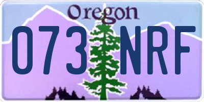 OR license plate 073NRF