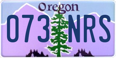 OR license plate 073NRS