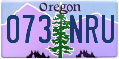 OR license plate 073NRU