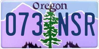 OR license plate 073NSR