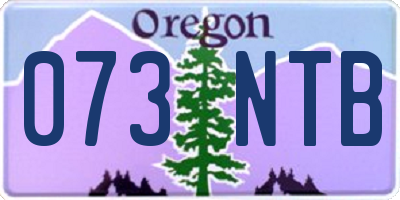 OR license plate 073NTB