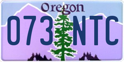 OR license plate 073NTC