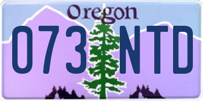 OR license plate 073NTD