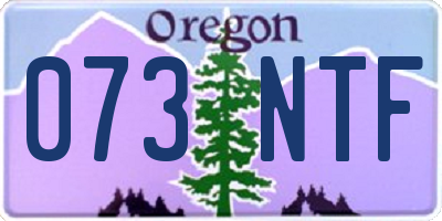 OR license plate 073NTF