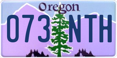 OR license plate 073NTH