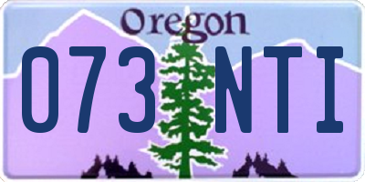 OR license plate 073NTI