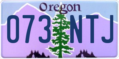 OR license plate 073NTJ