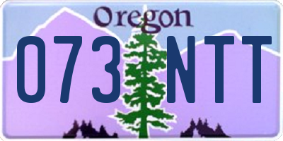 OR license plate 073NTT