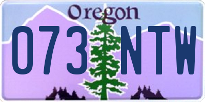 OR license plate 073NTW