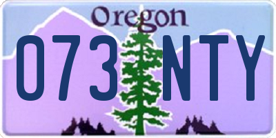 OR license plate 073NTY