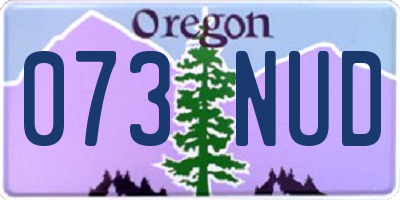 OR license plate 073NUD