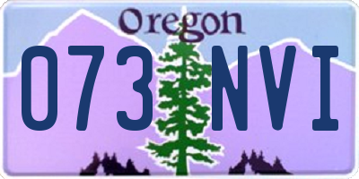 OR license plate 073NVI