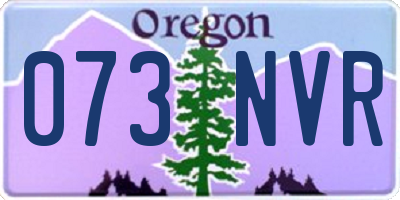 OR license plate 073NVR
