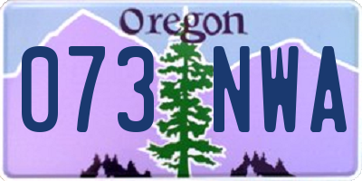 OR license plate 073NWA