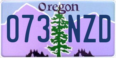 OR license plate 073NZD