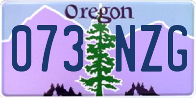 OR license plate 073NZG