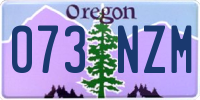 OR license plate 073NZM