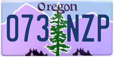 OR license plate 073NZP