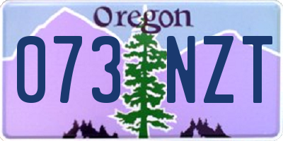 OR license plate 073NZT