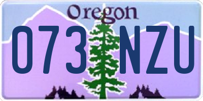 OR license plate 073NZU