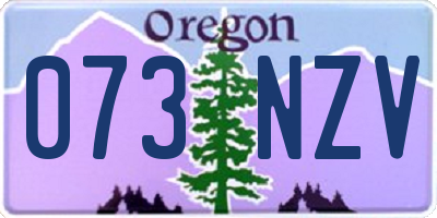 OR license plate 073NZV