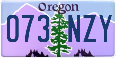 OR license plate 073NZY