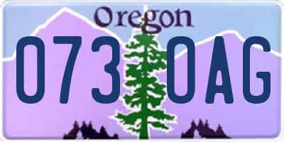 OR license plate 073OAG