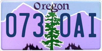 OR license plate 073OAI