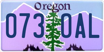 OR license plate 073OAL