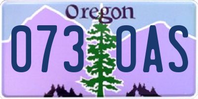 OR license plate 073OAS
