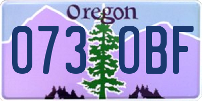 OR license plate 073OBF